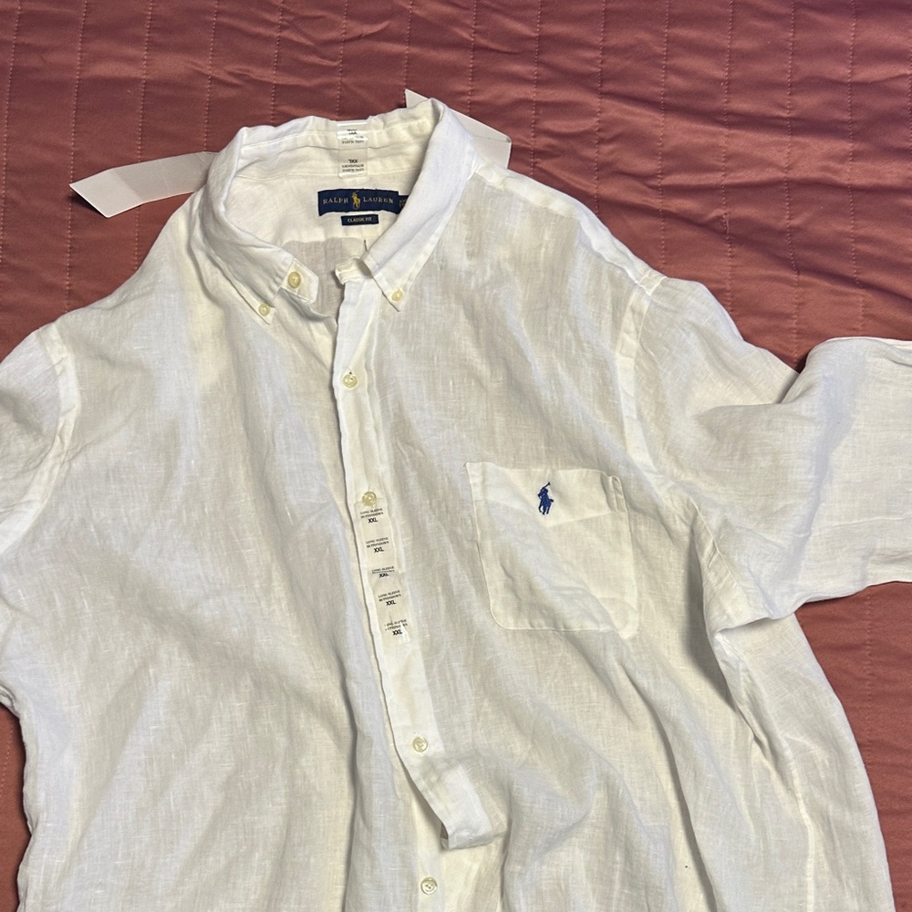 Polo by Ralph Lauren Men's Classic White Button Down Shirt